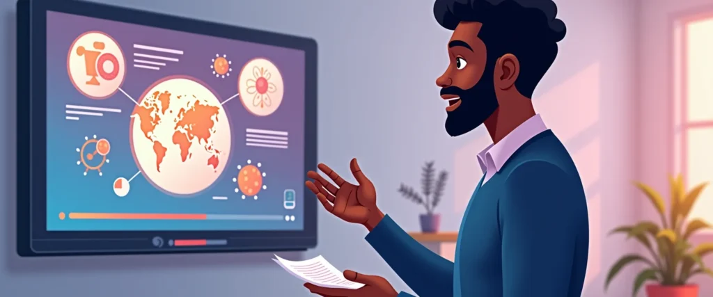 An American male content creator uses Pixfun’s AI tools to produce educational science videos for YouTube and TikTok, growing his online presence with engaging visuals and explanations.